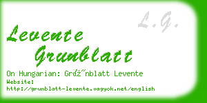 levente grunblatt business card